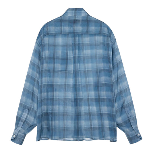 424 Silk Shirt Avio Check