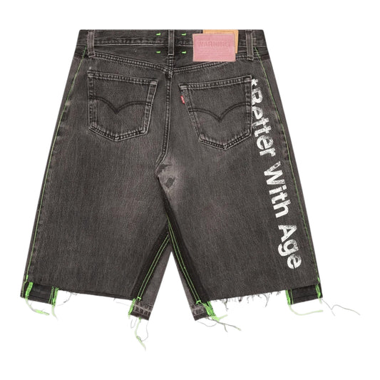 Better With Age* Monroe Triple-Wide Denim Short Black