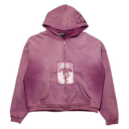 Enfants Riches Déprimés Rock / Paper / Scissors Assemblage Zip Hoodie Maroon