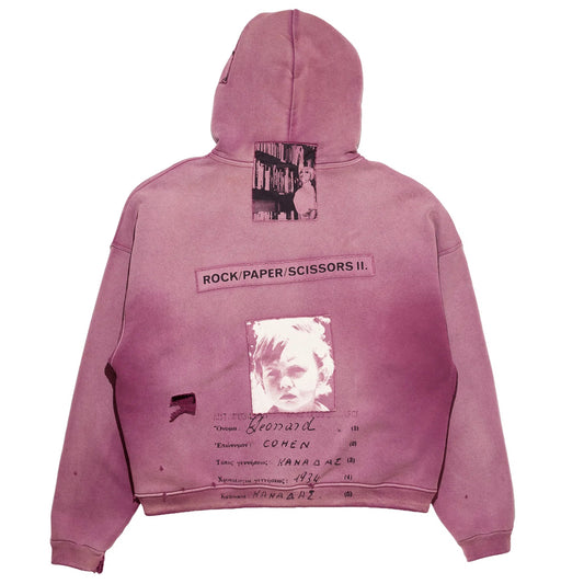 Enfants Riches Déprimés Rock / Paper / Scissors Assemblage Zip Hoodie Maroon
