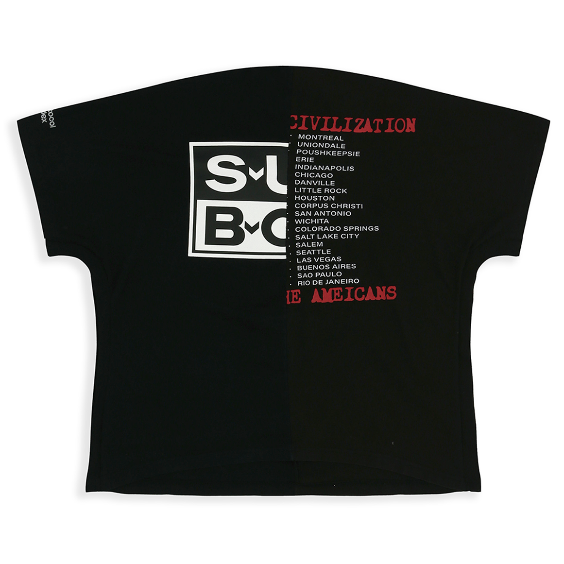 Protocol Index Fake Shoulder Seam T-Shirt Black