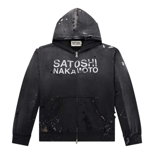 Satoshi Nakamoto Luke Fleece Thermal Hoodie Black