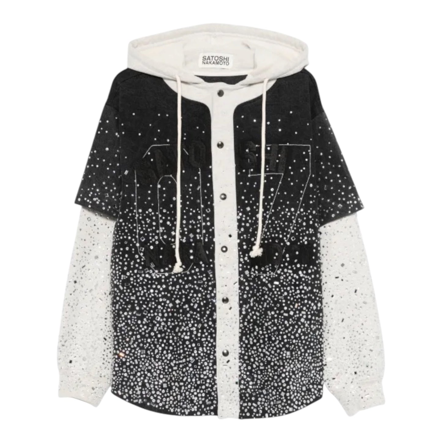 Satoshi Nakamoto Embellished Layered Hoodie