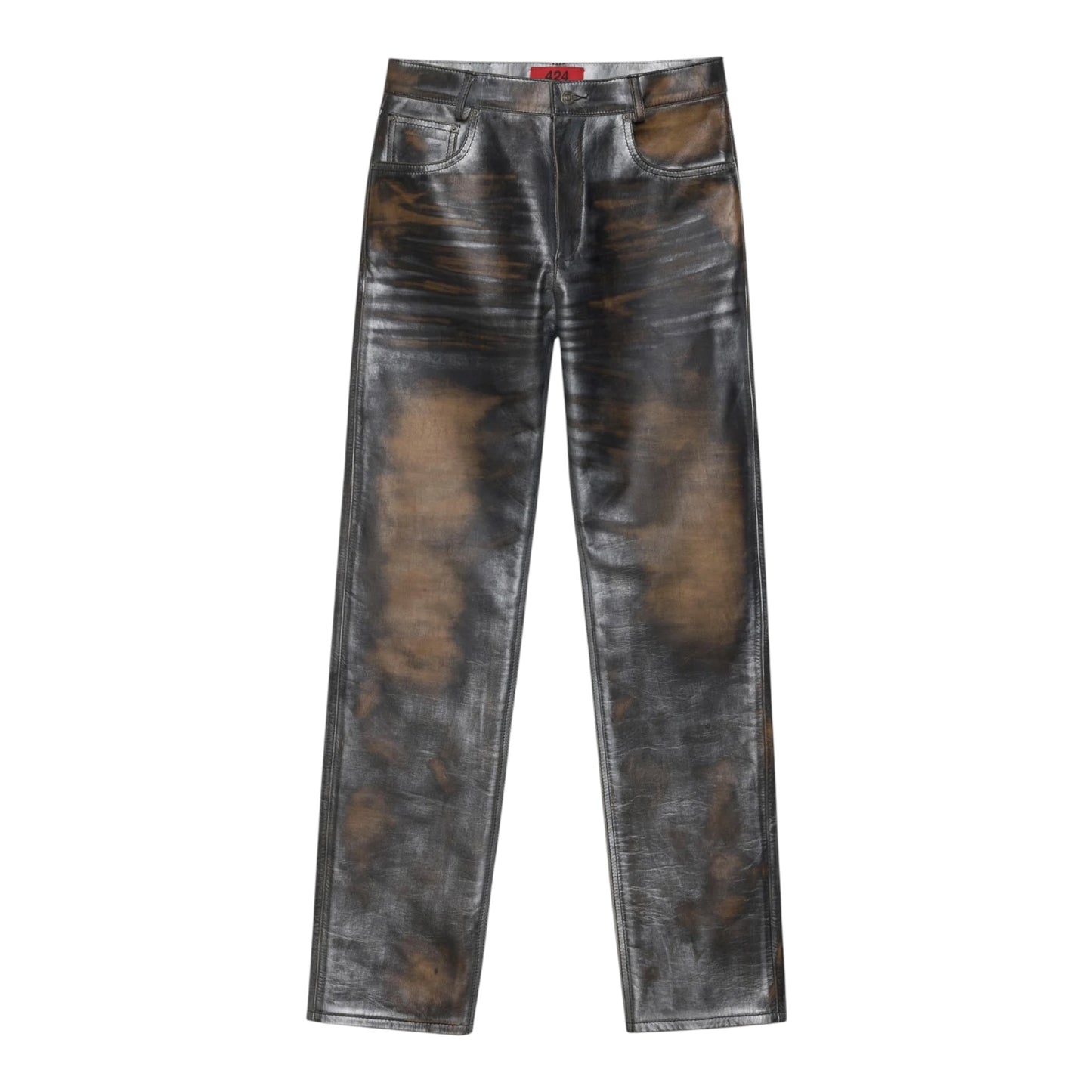424 Leather Five Pocket Silver