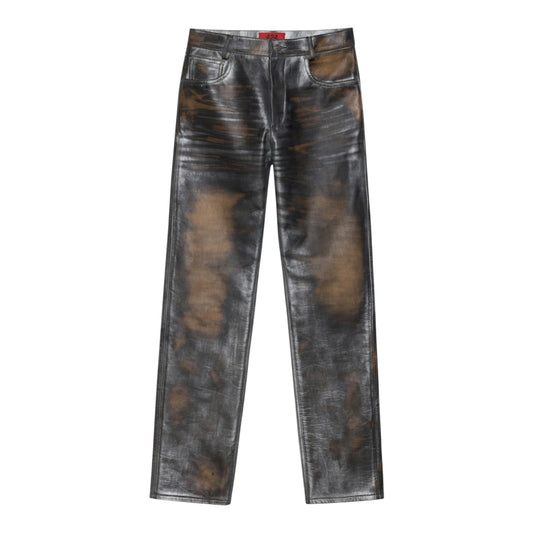 424 Leather Five Pocket Silver