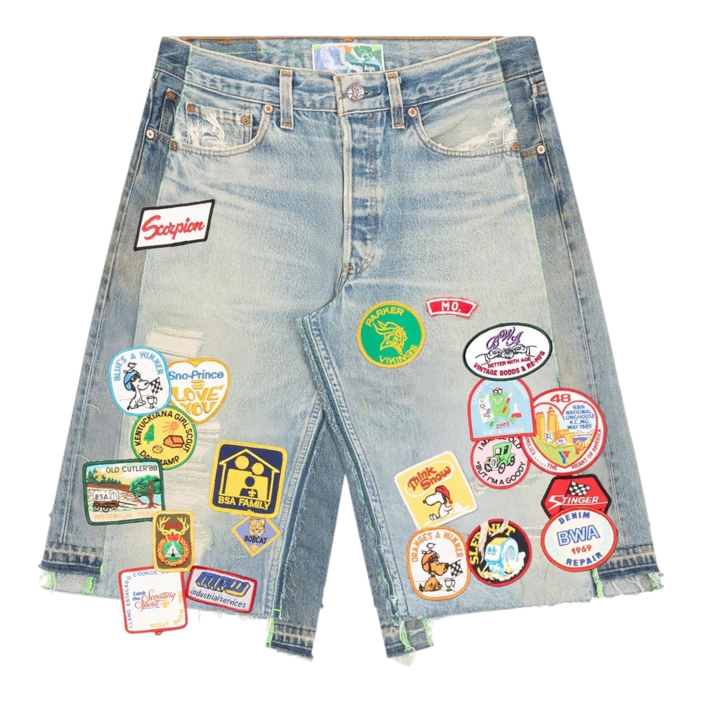 Better With Age* Gentlemen’s Triple-Wide Long Denim Short
