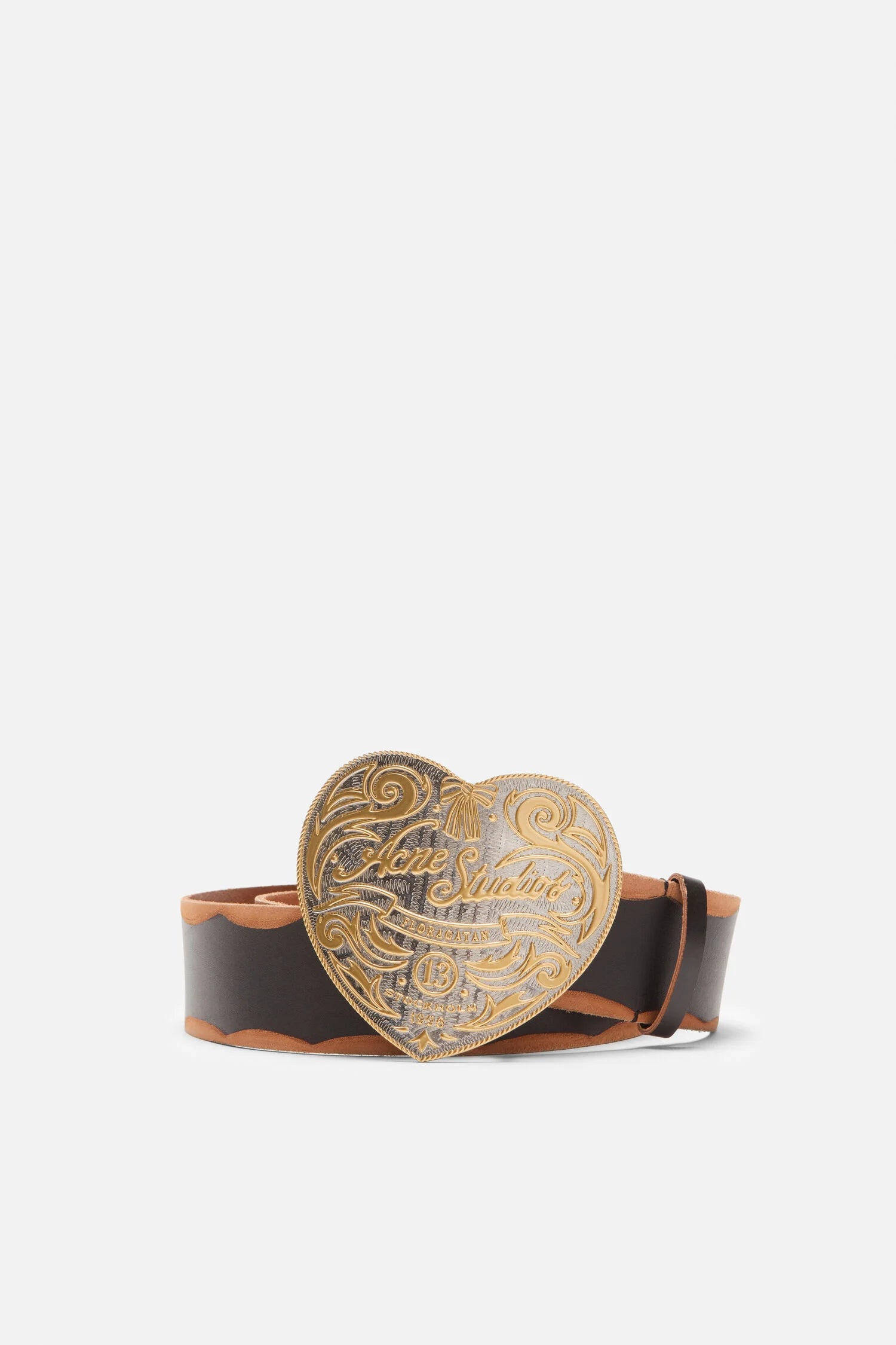 Heart logo buckle belt