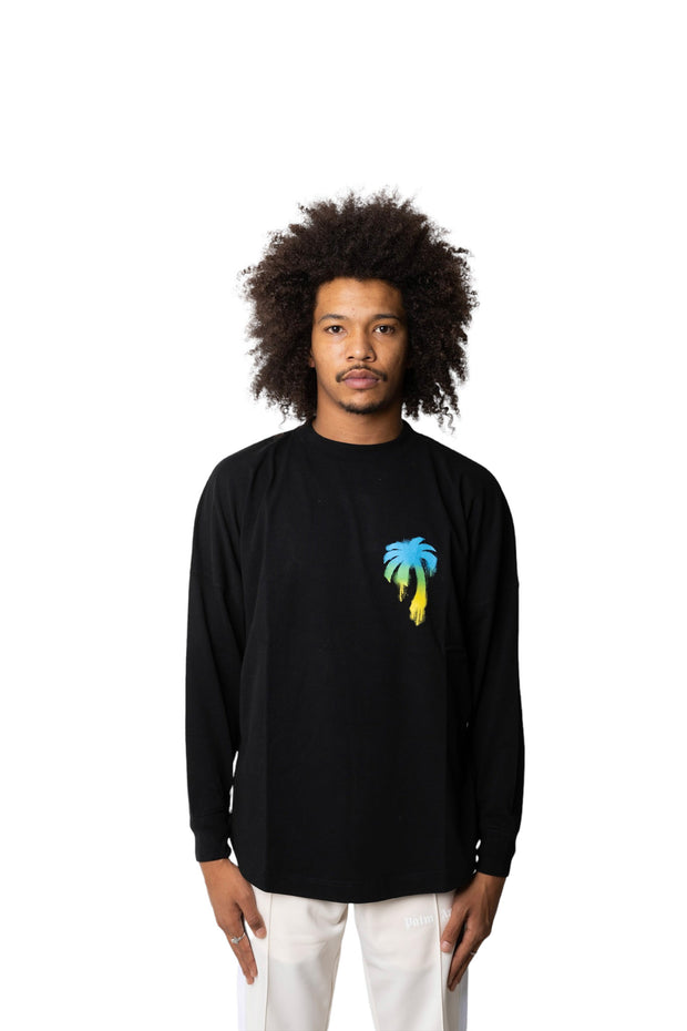 Palm Angels Spray Logo Over Tee Black