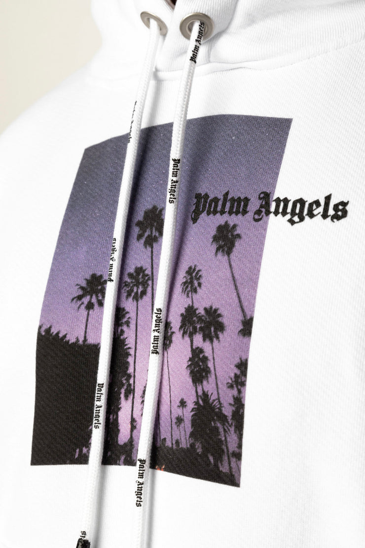 Palm Angels Stars And Palms Hoodie White Black
