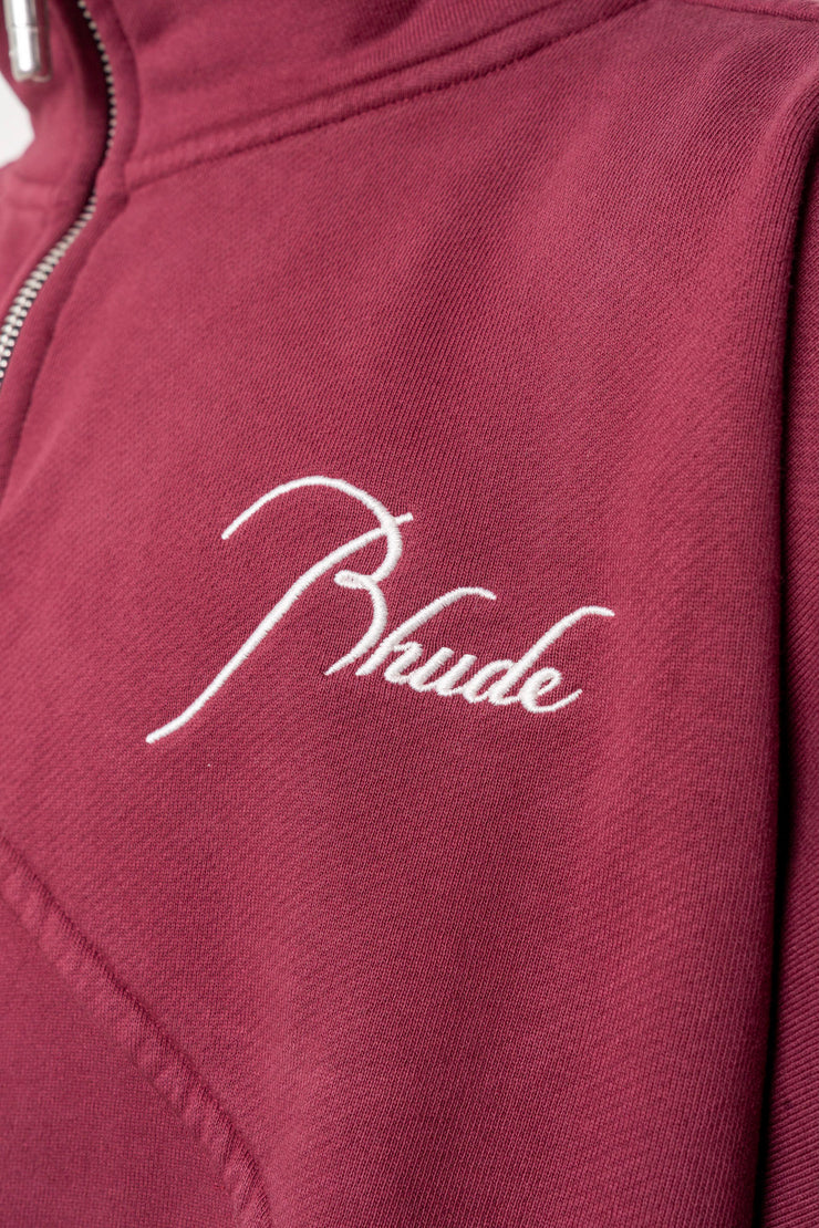 Rhude Quarter Zip Bordeaux