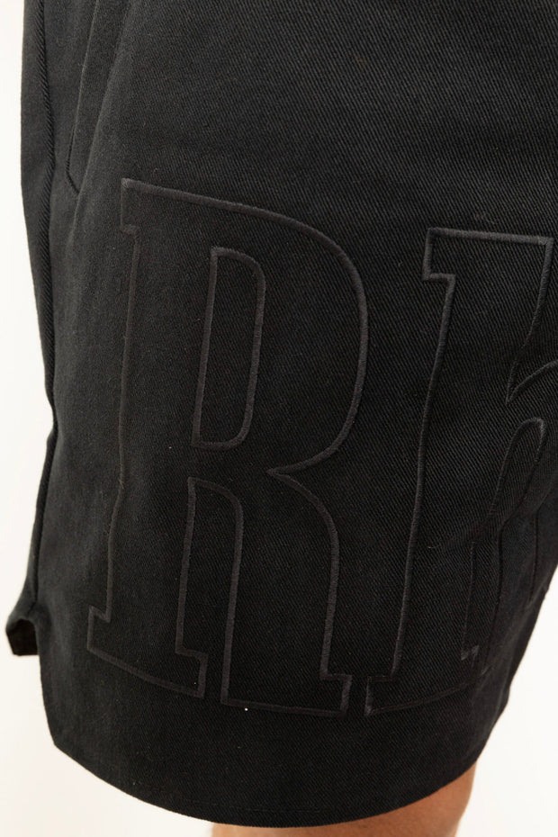 Rhude Embroidered Twill Logo Short Black