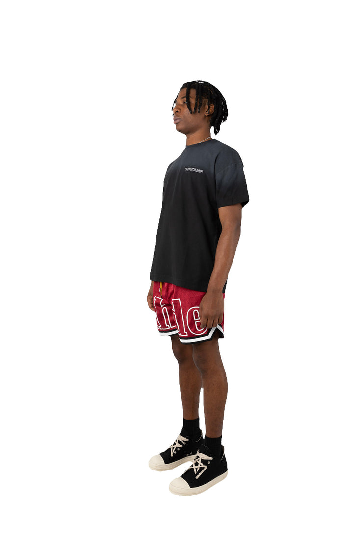Rhude Cord Logo Shorts Maroon