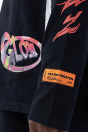 Heron Preston OS Global Collage Long Sleeve T-shirt in Black
