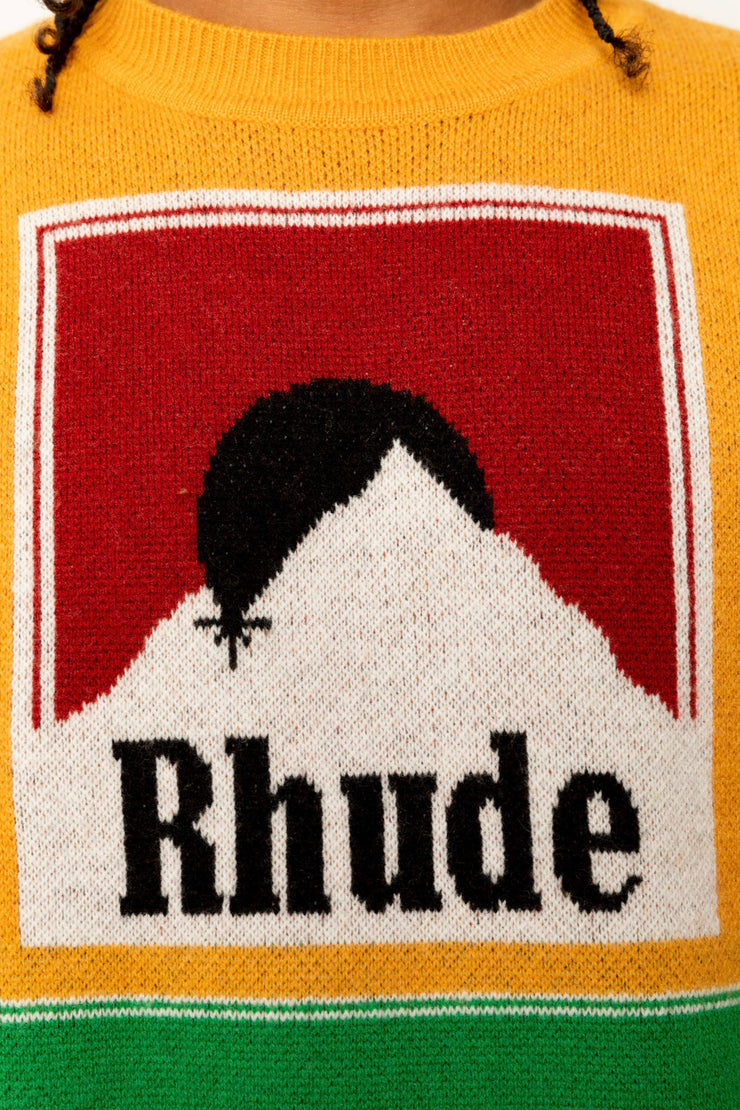 Rhude Ayrton Knit Crewneck Mustard