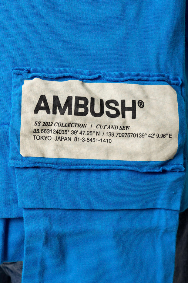Ambush Waist Pocket T-Shirt Deep Water Blue