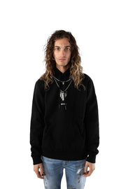 Marcelo Burlon Feathers Necklace Hoodie Black