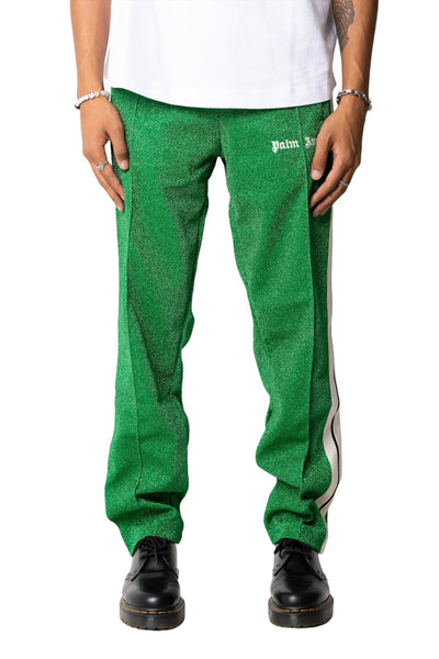 Palm Angels Lurex Classic Track Pants Green