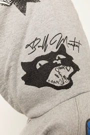 Rhude Doodle Hoodie Heather Grey