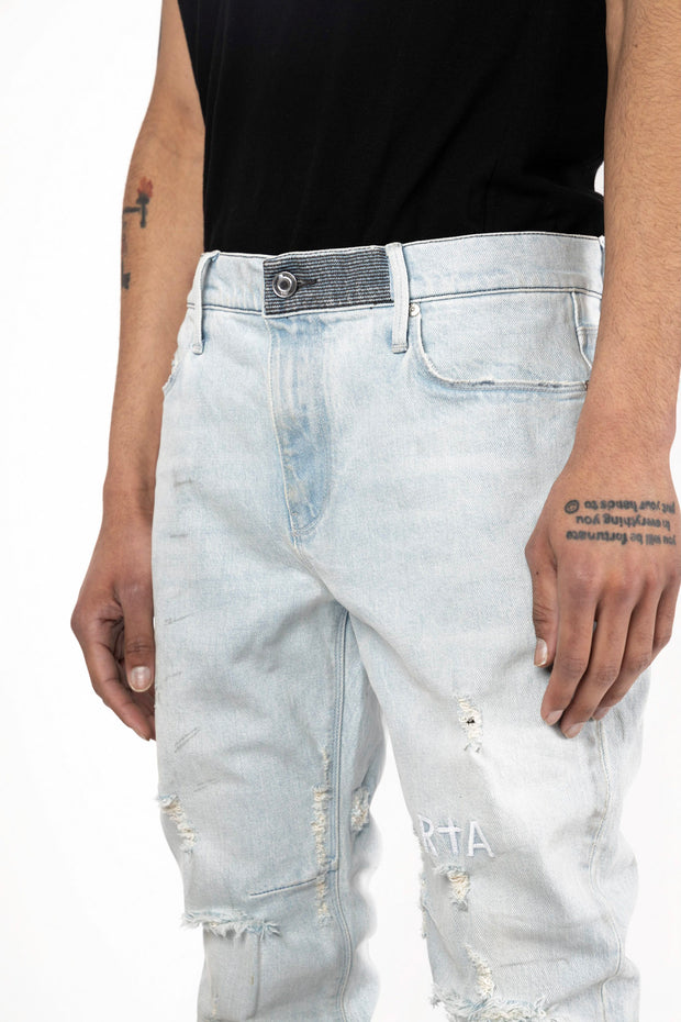 RTA Bryant Light Blue Distressed Denim