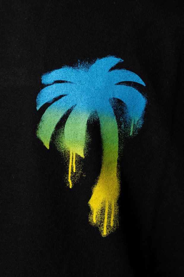 Palm Angels Spray Logo Over Tee Black