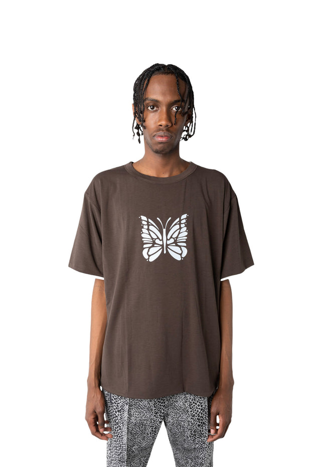 Needles Butterfly T-Shirt Brown