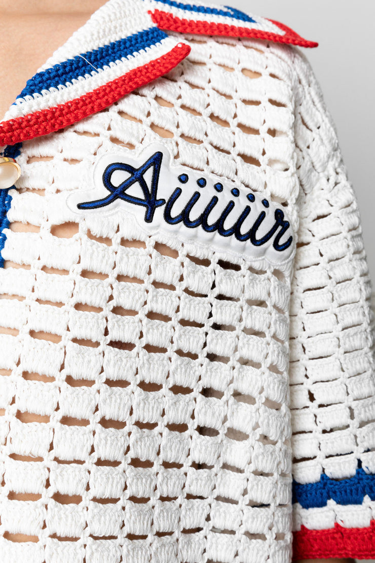 Casablanca Aiiiiir Patch Crochet Shirt