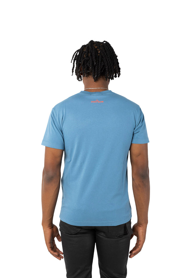 Stone Island Polkadot Logo Tee Blue