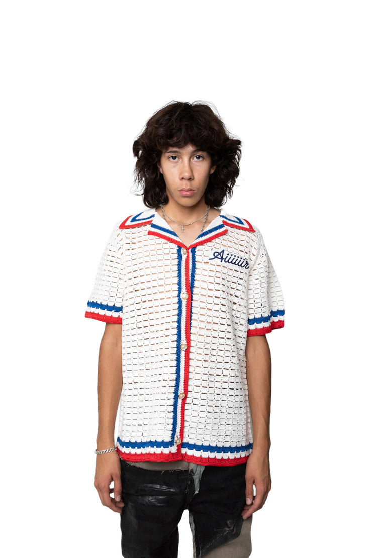 Casablanca Aiiiiir Patch Crochet Shirt