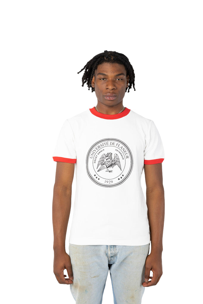 Flaneur Homme Université T-Shirt In White – ONE51