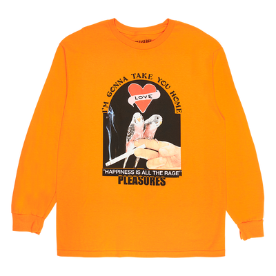 Pleasures Love Birds Long Sleeve T-Shirt in Orange